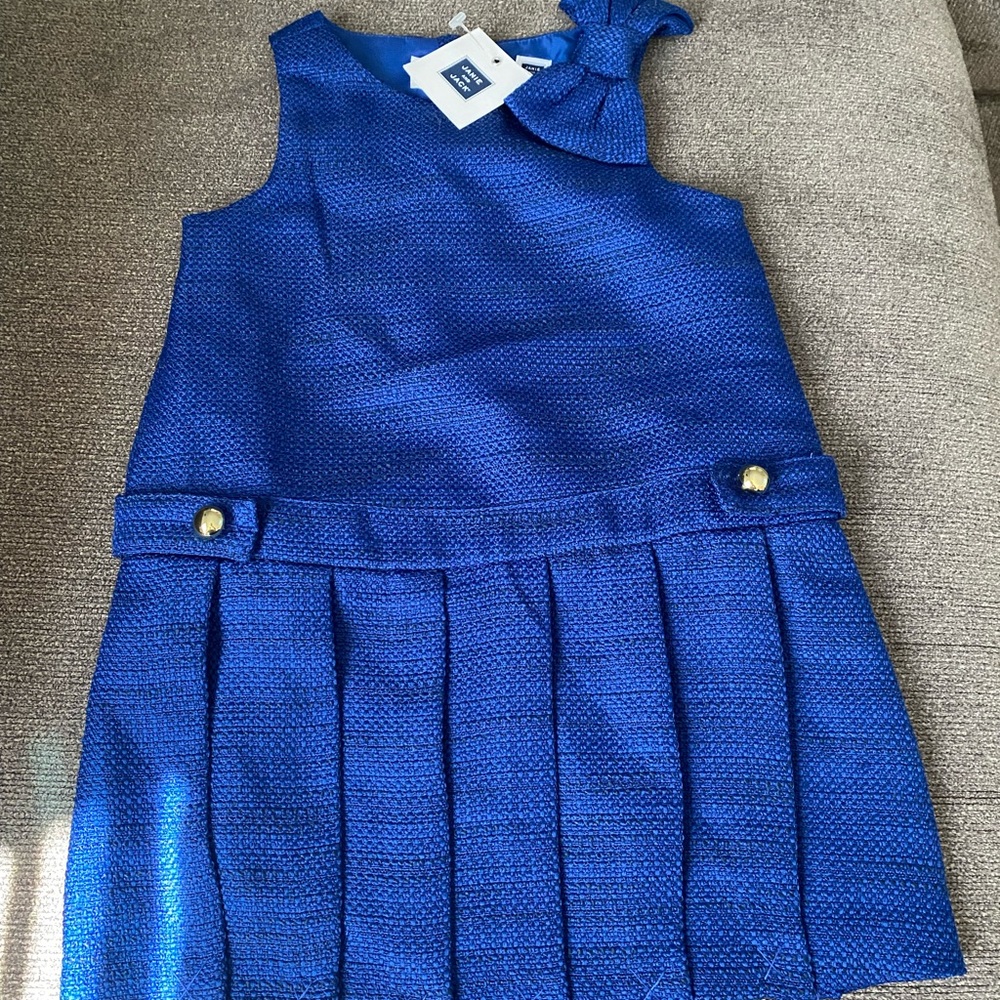 Janie and Jack Blue Bow Dress 2T NWT